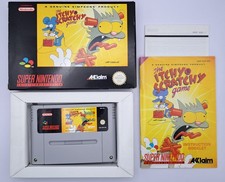 Thumbnail of ebay&reg; auction 127782958836 | The Itchy & Scratchy Game SNES Super Nintendo CIB PAL Modul Anleitung Top Modul 
