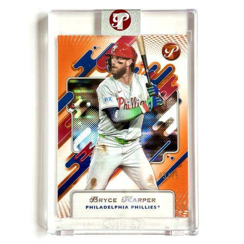 BRYCE HARPER 2025 Topps Pristine Encased Orange Refractor /25 #106 - Afbeelding 1 van 2