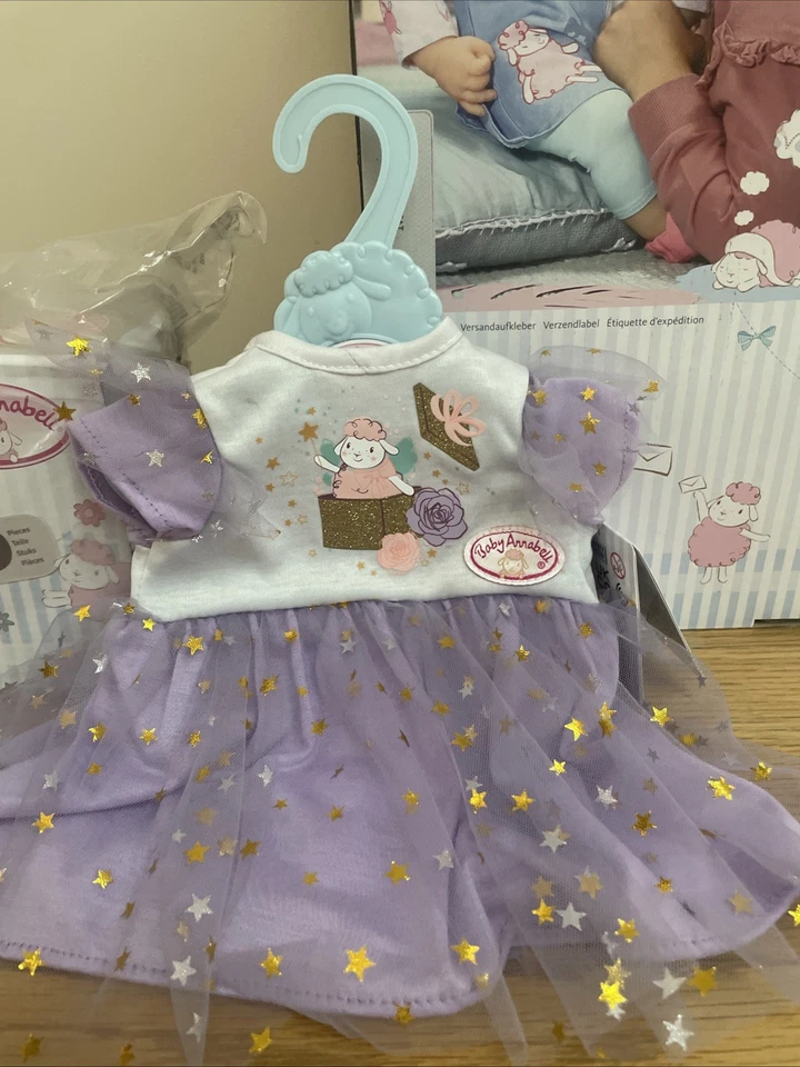 Baby Annabell Mia Doll, Purple Sparkly Dress & Potty Set - Image 3 of 4