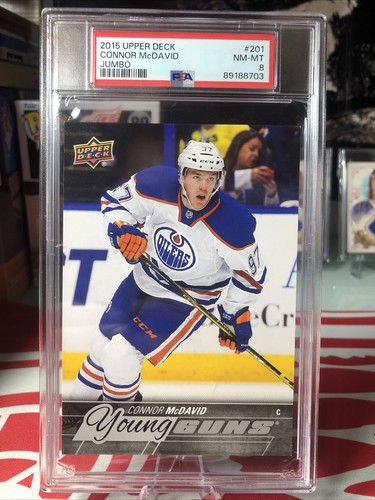 2015-16 Upper Deck - Connor McDavid Jumbo Young Guns #201 PSA 8.