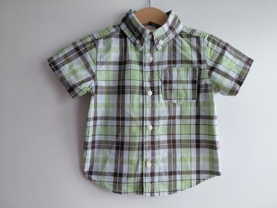 Hemd kurzarm Gr. 80 kariert Babykleidung Jungen
