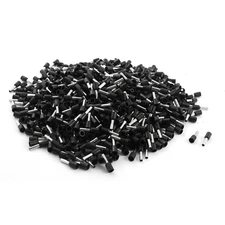 1000Pcs E2508 14AWG Black Tube Type Insulated Cable Ends Connectors
