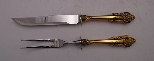 Grande Baroque Gold by Wallace Sterling Silver Steak Carving Set 11 1/8" Vermeil