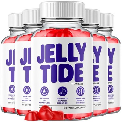 (5 Pack) Jelly Tide ACV Gummys 1000MG Advanced Supplement JellyTide 300 Gummies