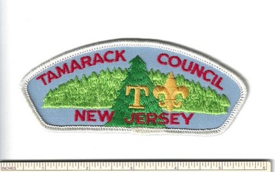 EM SCOUT BSA CSP TAMARACK COUNCIL NEW JERSEY MERGED PATCH GAUZE PB NJ BADGE !!!!