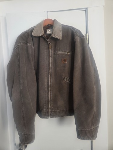 Vintage Carhartt J97 CHT Detroit Jacket Chestnut Size L Blanket Lined - Image 1