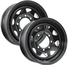 eCustomrim 2-Pack Trailer Wheels 16 in. X 6 in. 8 Lug Black Spoke Rim Wheel