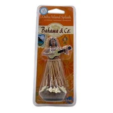 NEW Bahama & Co Oahu Island Splash Hula Girl Car Air Freshener Bobble Figurine