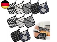 10 StüCk Topflappen Set, 18X18Cm Topflappen Handschuh, Waschbarer