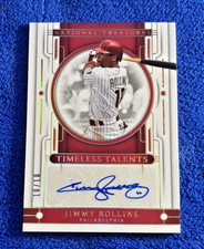 2024 National Treasures Jimmy Rollins Timeless Talents Auto 10/10 SP Phillies