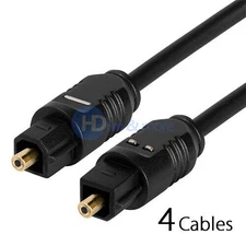 4x 12 FT Digital Fiber Optical Optic Audio SPDIF MD DVD TosLink Cable Lead Cord