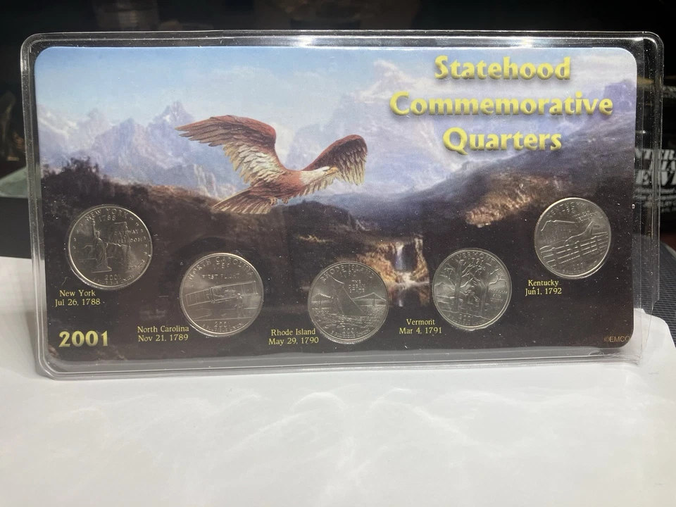 1999 - 2000 - 2001 Statehood Quarters 3 Sets Of 5 (15 Total) Coins Mixed P-D - Image 3 of 4