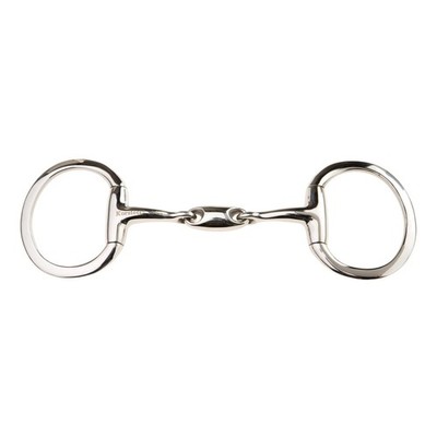 JP Korsteel Stainless Steel Oval Link Eggbutt Snaffle Bit, 5.5'' 5.5''