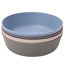 WeeSprout Bamboo Kids Bowls - 4x 15 oz, Cereal, Snack, Eco-Friendly, Durable