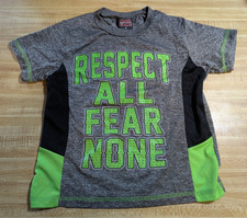 Mad Game Boy Size 4 100% polyester short sleeve respect all fear none T-shirt