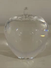 Steuben Art Glass Crystal Signed Apple Paperweight Figurine 4"