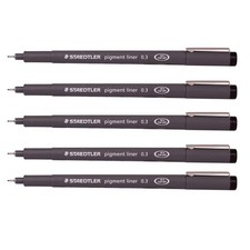 0.3mm Pigment Liner Fineliner Sketching Drawing Drafting Pens 5 PCS