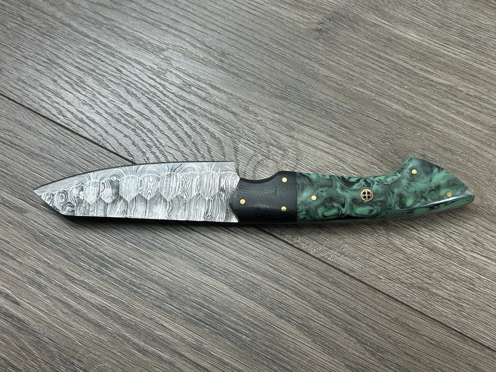 Hammer Forged Damascus Steel Chef Knives Set Knife Set 5 pcs With Leather Roll