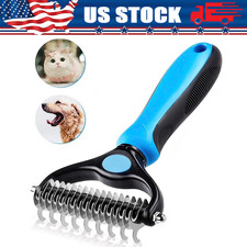 2side Dog Brush for Shedding Dematting Pet Grooming Cat Hair Undercoat Rake Comb