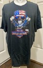 Harley Davidson Shirt Men XL BlackSkull Flag IL Front Graphic Biker — photo 1