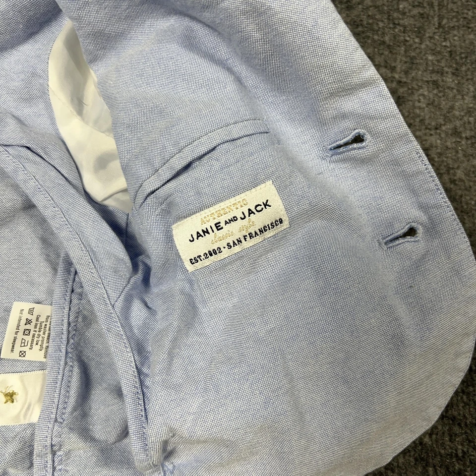 Abrigo deportivo Janie and Jack niños 12-18 meses azul claro algodón blazer niño pequeño Foto 4 de 4