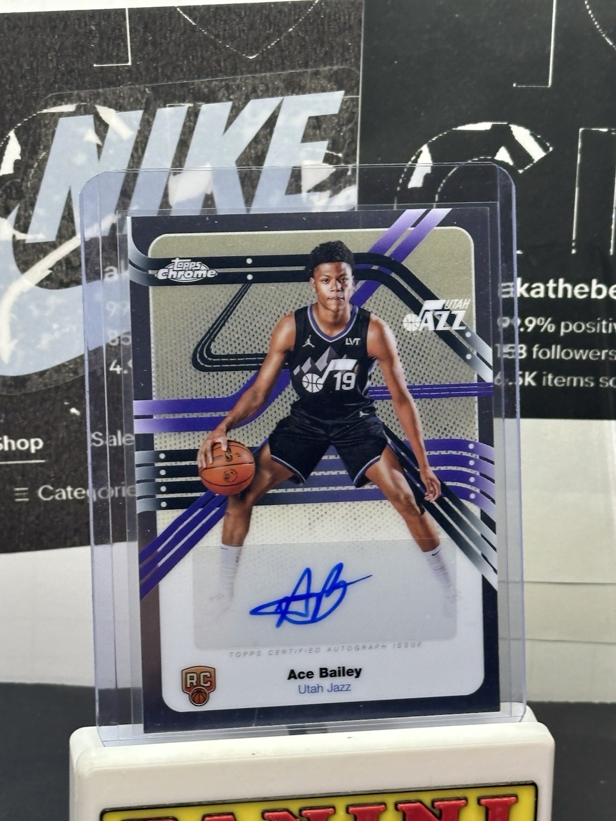 Ace Bailey 2025-26 Topps Chrome AUTO Next Stop Signatures Rookie #NS-AB Jazz RC