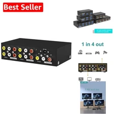 High-Quality 4-Way RCA Splitter: Expand Your Device Connectivity Effortlessly