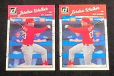2x Jordan Walker 2023 Panini Donruss 2 Card Lot Base + Reverse Image Variation 