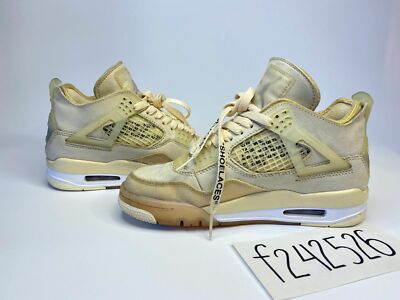 Off-White × Nike Women's Air Jordan 4 SP Nike Air Jordan 4 RETRO SP X OFF WHITE SAIL WOMENS SIZE WM