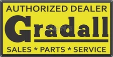 GRADALL EXCAVATION EQUIPMENT DEALER VINTAGE SIGN REMAKE ALUMINUM SIZE OPTIONS
