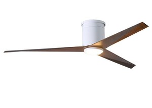 Matthews Fan Company Eliza Hlk White Ceiling Fan Walnut Blades