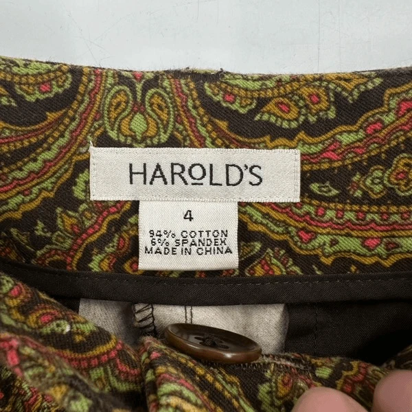 Pantalones cortos Harold’s para mujer cachemira frente plano tiro medio marrón tostado talla 4 Foto 4 de 4