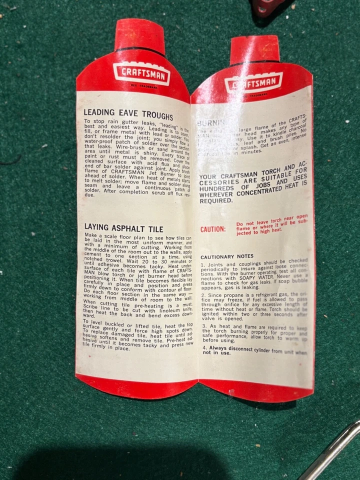 Vintage Sears Craftsman Propane Torch Kit and Fittings Made in USA - Image 4 of 4