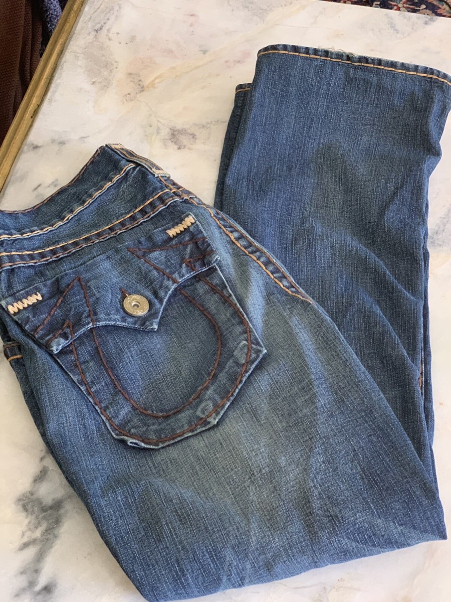 AUTHENTIC TRUE RELIGION MEN JEANS BILLY SUPER NWOT STRIGHT PANTS