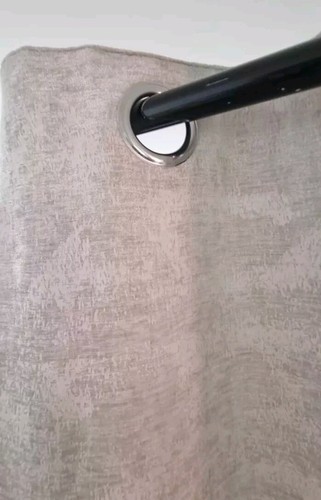 Studio G Topia Tende Geometriche in Ciniglia con Occhielli, ARGENTO 44x90" 112x229cm - Foto 8 di 12