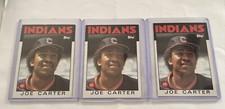 (3) Joe Carter 1986 Topps #377 Cards