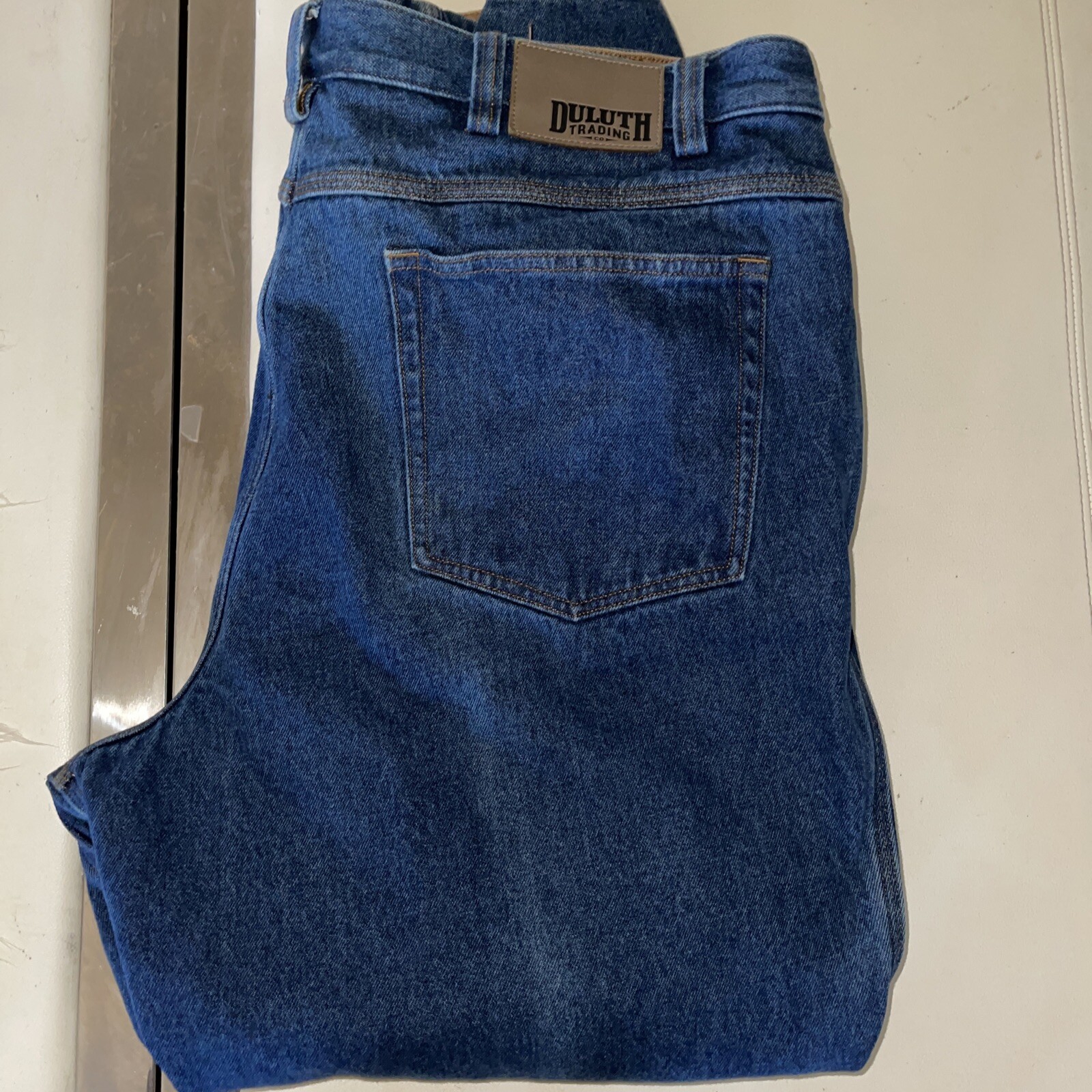 Duluth Trading Men's 5Pocket Flannel Lined Blue Jeans Size 44x30 eBay