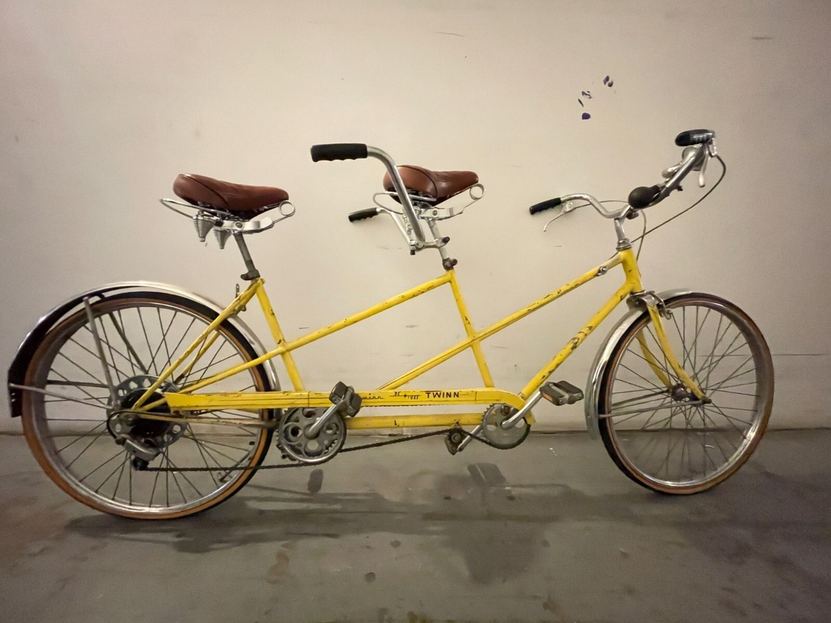 Vintage SCHWINN De Luxe TWINN Yellow 5-Speed Tandem Bicycle ORIGINAL 1970's