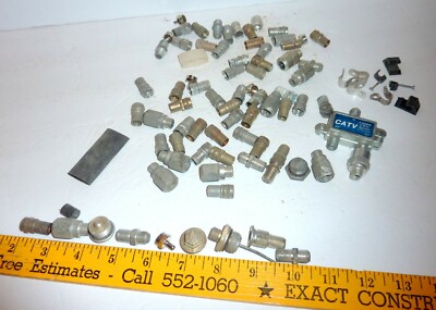 Network Cable/Cord/Wire LOT  Connectors 83 Pcs Coax/Coaxial Splitter & Anchors