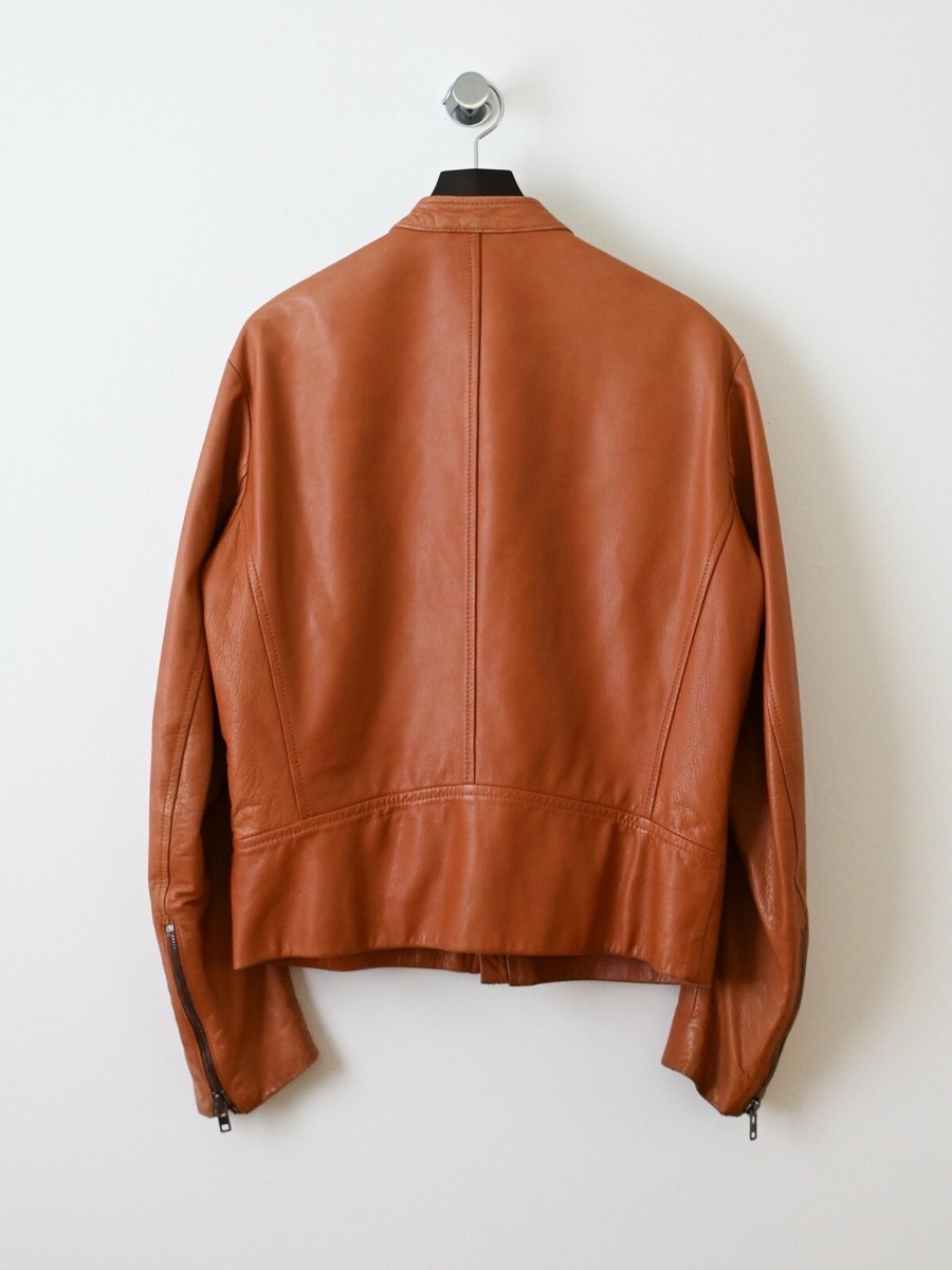 Maison Martin Margiela 5 Zip Leather Moto Jacket Brown 50 Maison Martin Margiela 5 Zip Leather Moto Jacket Brown 50
