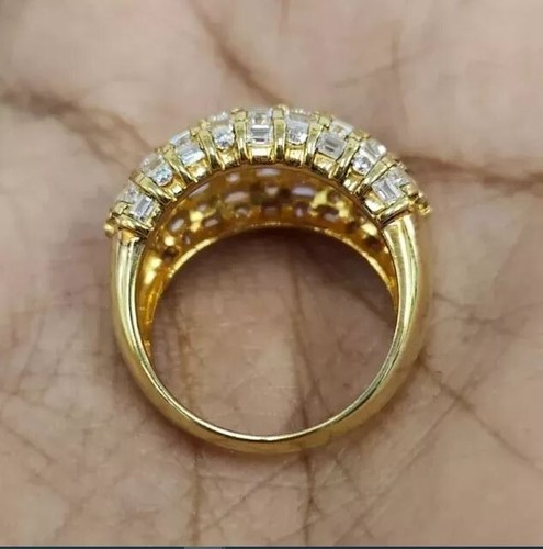 2Ct Round Cut Lab Created Diamond Dome Women Engagement Ring 14k Yellow Gold Fn - Picture 8 of 8