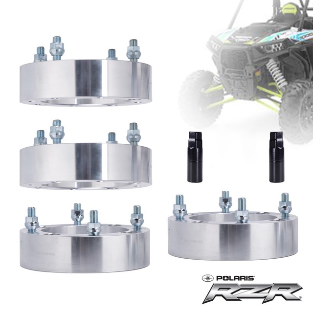 4 Pcs Wheel Spacers 2" Thick Fit RZR S 900 (2015 Up) CNC Machined for