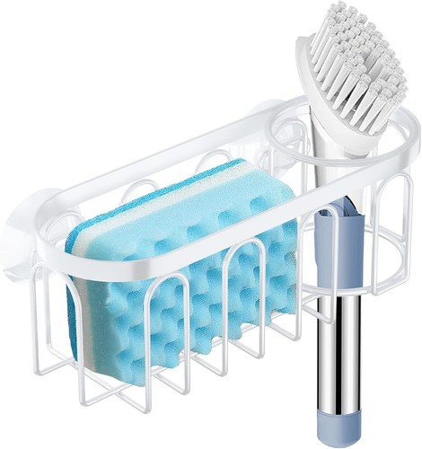 Holder for Kitchen Sink, Suction Cup Sponge Rack Kitchen Sink Caddy