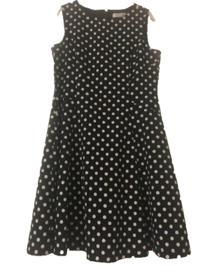 Summer Casual Dresses Dillards Sun Dresses Kasper Black White Polka Dots  Dress Size 12, Mid Length