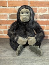 Fao Schwarz Fifth Avenue Stuffed Realistic Looking Gorilla Sitting at 14" EUC