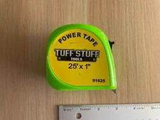 25 FT Tape Measure TUFF STUFF 25' x 1' Power Tape 91625