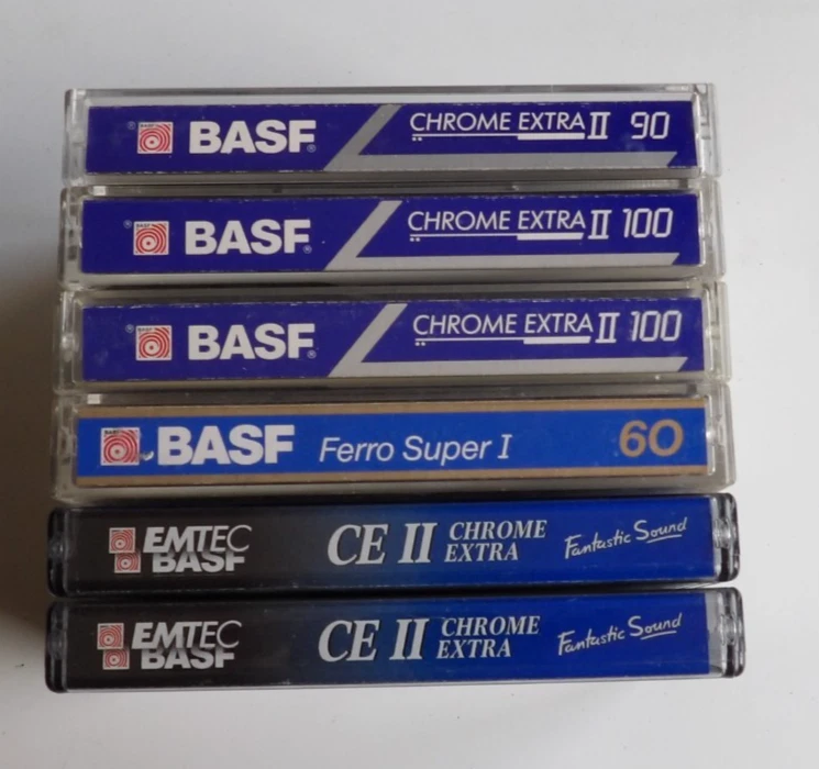 lot 3 K7 AUDIO Vierge Basf LH EI extra audio tape vintage