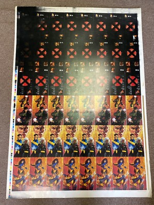 VTG 1981 Brunner X-Men Trading Cards Uncut Sheet