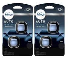 2 PACK Febreze AUTO Air Freshener Vent Clip Midnight Scent, 2 Count
