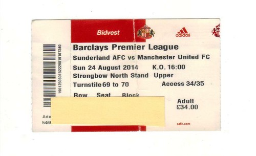 2014/15 Sunderland v Manchester United 24/8 Excellent